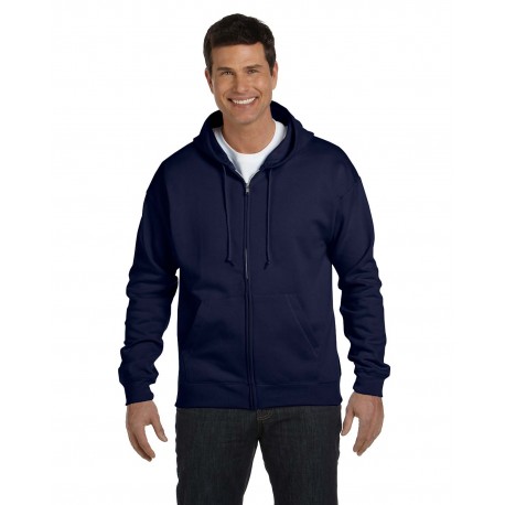 P180 Hanes P180 Adult Ecosmart 50/50 Full-Zip Hooded Sweatshirt NAVY