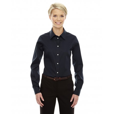 DG530W Devon & Jones DG530W Ladies' Crown Woven Collection Solid Stretch Twill NAVY