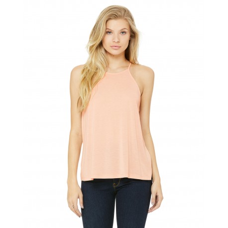 8809 Bella + Canvas 8809 Ladies' Flowy High Neck Tank PEACH