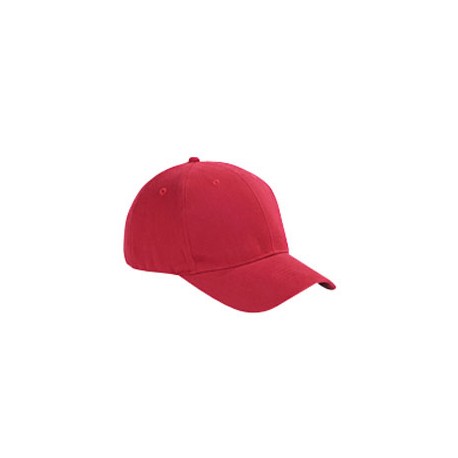 BX002 Big Accessories BX002 6-Panel Brushed Twill Structured Cap RED