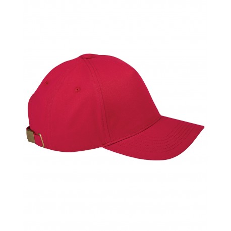 BX034 Big Accessories BX034 5-Panel Brushed Twill Cap RED
