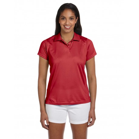 M315W Harriton M315W Ladies' 4 Oz. Polytech Polo RED