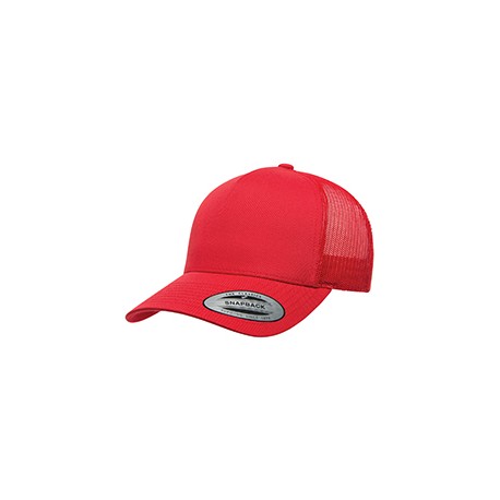 6506 Yupoong 6506 Adult 5-Panel Retro Trucker Cap RED