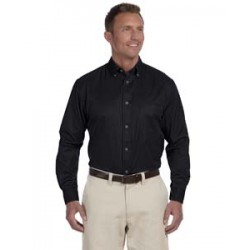 Harriton M500T Men's Tall Easy Blend Long-Sleeve Twill Shirt With Stain-Release