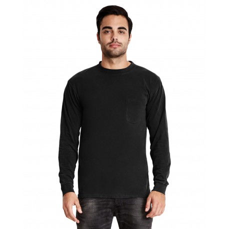 7451 Next Level 7451 Adult Inspired Dye Long-Sleeve Crew With Pocket 