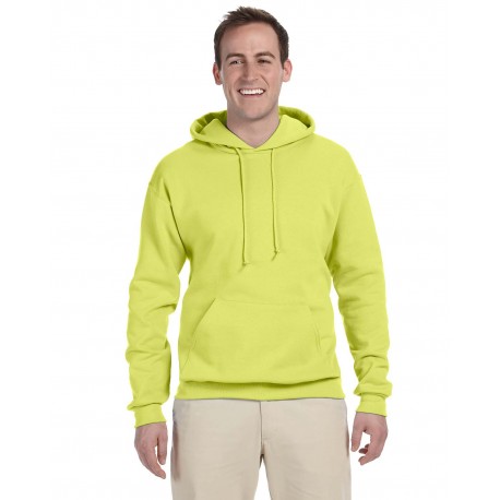 996 Jerzees 996 Adult Nublend Fleece Pullover Hooded Sweatshirt SAFETY GREEN