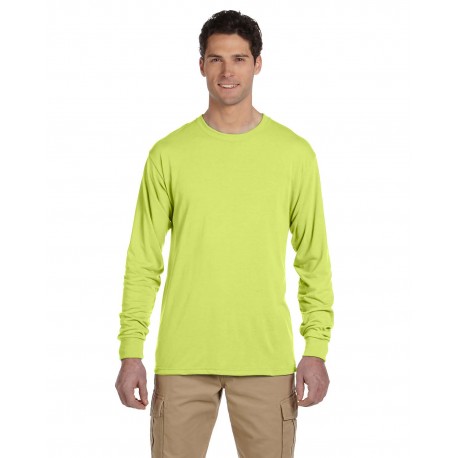 21ML Jerzees 21ML Adult Dri-Power Sport Long-Sleeve T-Shirt SAFETY GREEN