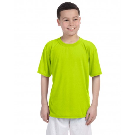 G420B Gildan G420B Youth Performance T-Shirt SAFETY GREEN