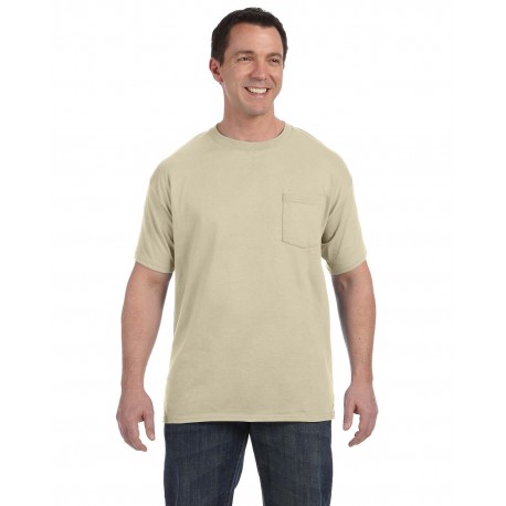 H5590 Hanes H5590 Men's Authentic-T Pocket T-Shirt SAND