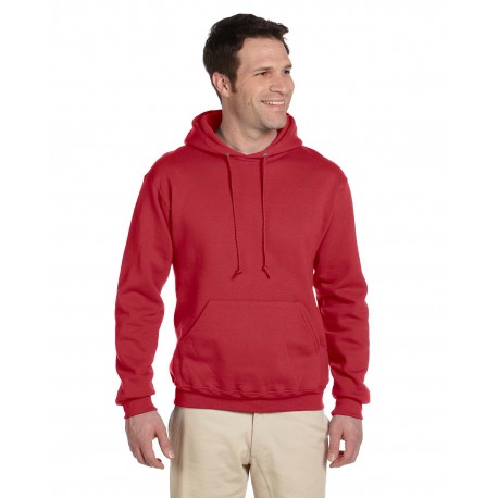 4997 Jerzees 4997 Adult Super Sweats Nublend Fleece Pullover Hooded Sweatshirt TRUE RED