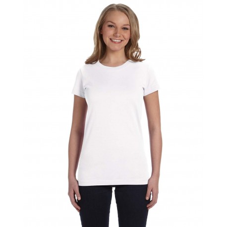 3616 LAT 3616 Ladies' Junior Fit T-Shirt WHITE