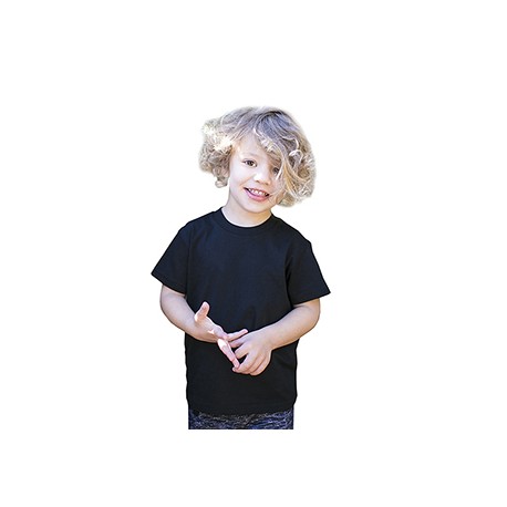 US2001K US Blanks US2001K Toddler Organic Cotton Crewneck T-Shirt BLACK