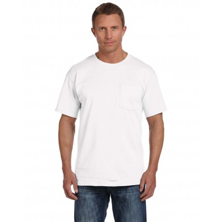 3931P Fruit of the Loom 3931P Adult Hd Cotton Pocket T-Shirt WHITE