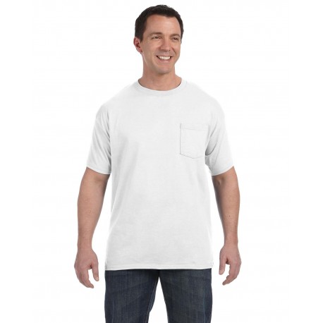 H5590 Hanes H5590 Men's Authentic-T Pocket T-Shirt WHITE