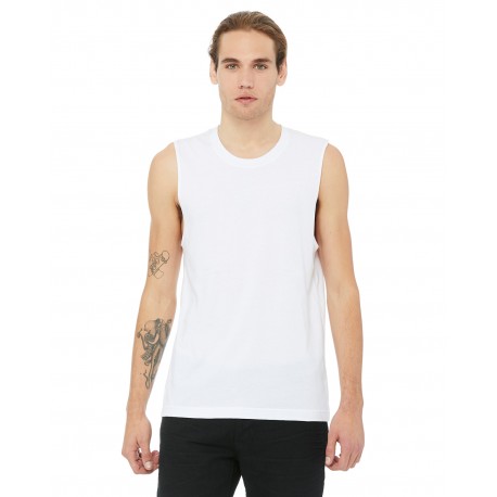 3483 Bella + Canvas 3483 Unisex Jersey Muscle Tank WHITE