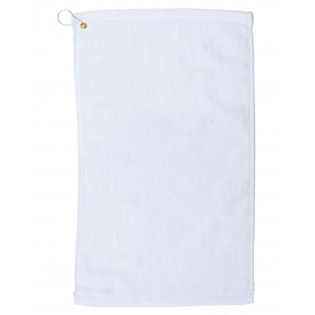 1118DEC Pro Towels 1118DEC Velour Fingertip Golf Towel WHITE