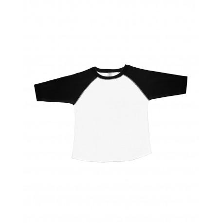 RS3330 Rabbit Skins RS3330 Toddler Baseball T-Shirt WHITE/BLACK