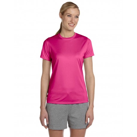 4830 Hanes 4830 Ladies' Cool Dri With Freshiq Performance T-Shirt WOW PINK