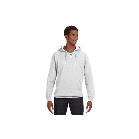 JA8830 J America JA8830 Adult Sport Lace Hooded Sweatshirt ASH HEATHER