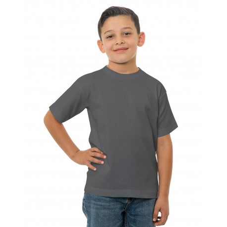 BA4100 Bayside BA4100 Youth 6.1 Oz., 100 % Cotton T-Shirt CHARCOAL