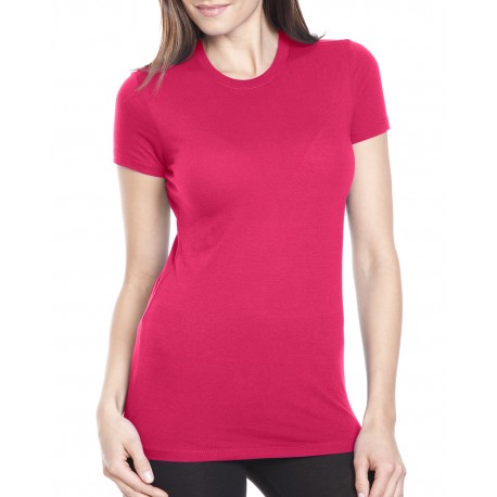 4990 Bayside 4990 Ladies' 4.2 Oz., 100% Ring-Spun Cotton Jersey T-Shirt BRIGHT PINK