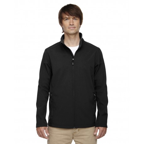 88184T Core 365 88184T Men's Tall Cruise Two-Layer Fleece Bonded Soft Shell Jacket BLACK 703