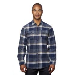 Burnside B8219 Men's Snap-Front Flannel Shirt