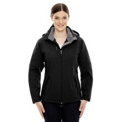 North End 78080 Ladies' Glacier Insulated Three-Layer Fleece Bonded Soft Shell Jacket With Detachable Hood