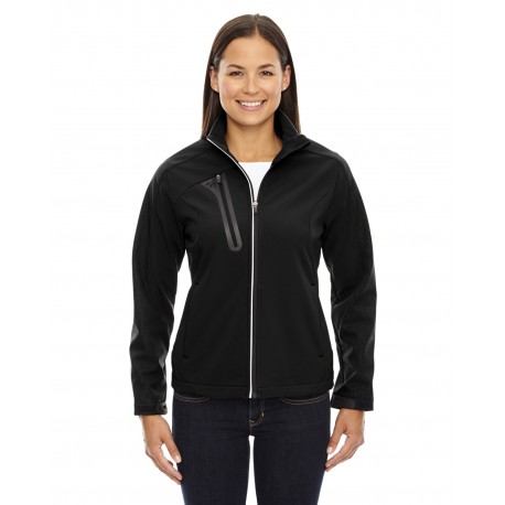78176 North End 78176 Ladies' Terrain Colorblock Soft Shell With Embossed Print 