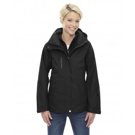 78178 North End 78178 Ladies' Caprice 3-In-1 Jacket With Soft Shell Liner BLACK 703