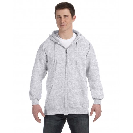 F280 Hanes F280 Adult Ultimate Cotton 90/10 Full-Zip Hooded Sweatshirt ASH