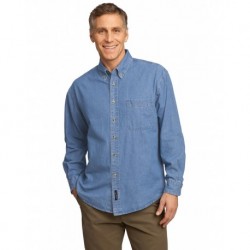 Port & Company SP10 Long Sleeve Value Denim Shirt
