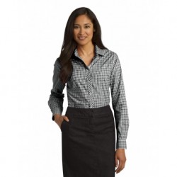 Port Authority L654 Ladies Long Sleeve Gingham Easy Care Shirt