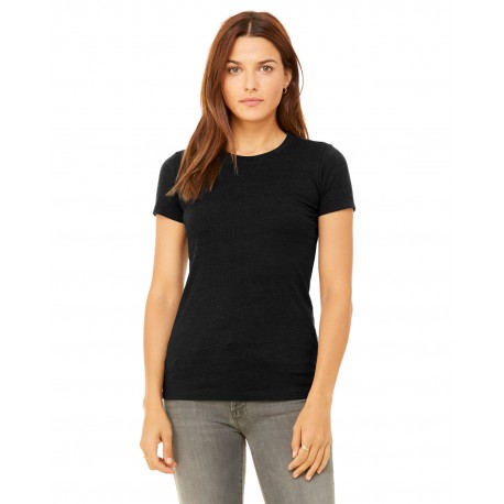 6004 Bella + Canvas 6004 Ladies' Slim Fit T-Shirt BLACK HEATHER