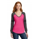 DM477 District Heathered Dark Fuchsia/Heathered Charcoal/Black