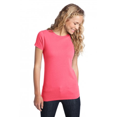 DT5001 District DT5001 Women's Fitted The Concert Tee DT5001 NEON PINK