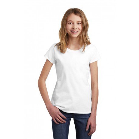DT6001YG District DT6001YG Girls Very Important Tee WHITE