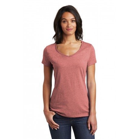 DT6503 District DT6503 Women's Very Important Tee V-Neck Blush Frost