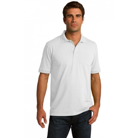 KP55T Port & Company KP55T Tall Core Blend Jersey Knit Polo WHITE