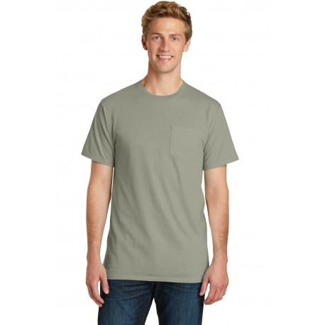 PC099P Port & Company PC099P Pigment-Dyed Pocket Tee WALNUT