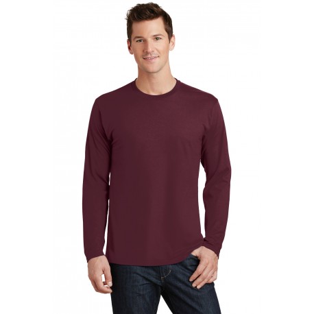 PC450LS Port & Company PC450LS Long Sleeve Fan Favorite Tee Athletic Maroon