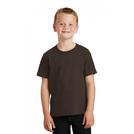 PC54Y Port & Company PC54Y Youth Core Cotton Tee Dark Chocolate Brown