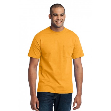 PC55P Port & Company PC55P Core Blend Pocket Tee GOLD