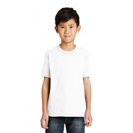 PC55Y Port & Company PC55Y Youth Core Blend Tee WHITE