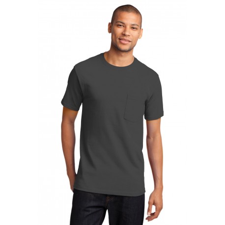 PC61PT Port & Company PC61PT Tall Essential Pocket Tee CHARCOAL