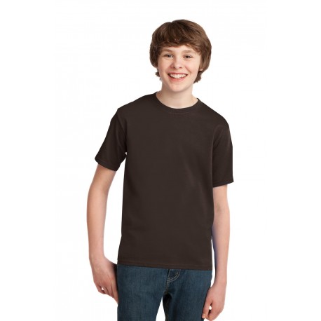 PC61Y Port & Company PC61Y Youth Essential Tee Dark Chocolate Brown