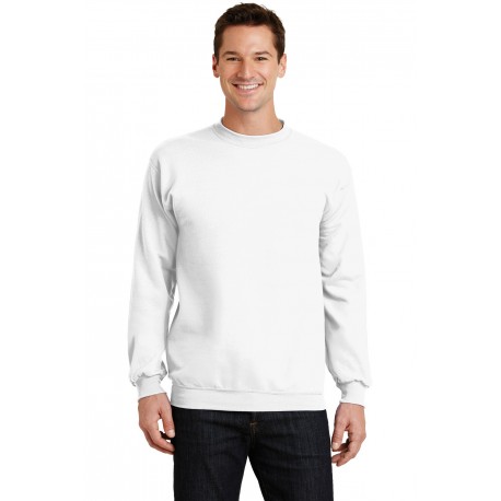 PC78 Port & Company PC78 Core Fleece Crewneck Sweatshirt WHITE