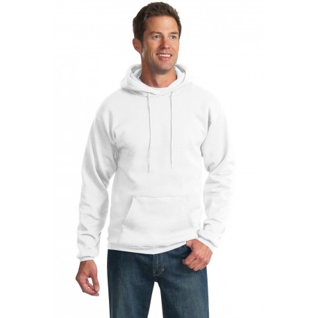 PC90H Port & Company PC90H Essential Fleece Pullover Hooded Sweatshirt WHITE