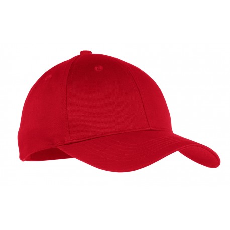 YCP80 Port & Company YCP80 Youth Six-Panel Twill Cap RED