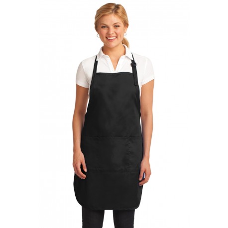 A703 Port Authority A703 Easy Care Full-Length Apron with Stain Release BLACK